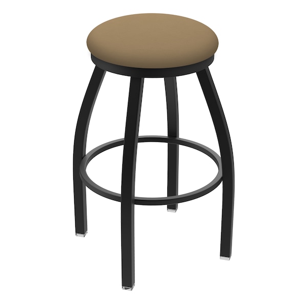 Holland Bar Stool Co 25" Swivel Counter Stool, Black Wrinkle, Canter Sand Seat X802 - main